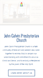 Mobile Screenshot of johncalvinpres.org